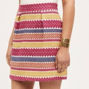 NWOT Anthropologie Nomad Morgan Carper Chevron Mini Skirt Size S